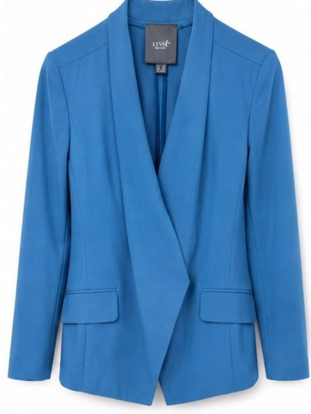 Lysse Women's Cobalt Open-Front Draped Blazer
